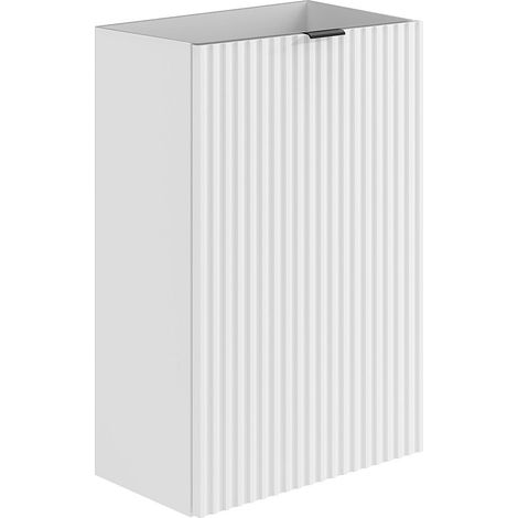 Mobile lavamano scanalato anta reversibile H60 x L40 x P22 Bianco - VAHIRA