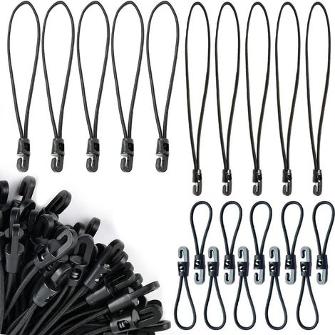 Spanngummis mit Haken, 20 Stück, 3 Längen, für Gepäck, Zelte, Fahrräder