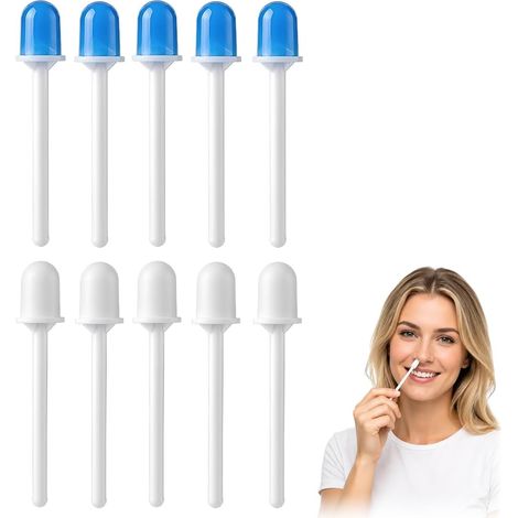 10 Pcs Kit Cire Nez Bâtonnets Prêts à l'Emploi Épilation Nez Homme Femme Peaux Sensibles Emballage Individuel (1/5)