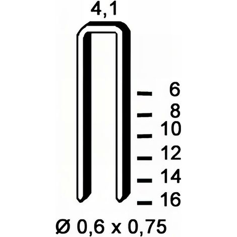 20 000 agrafes STANOX TK-14 - 4,1 x 14 x D. 0,6 x 0,75 mm - 6TK141 - Alsafix