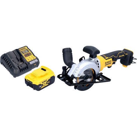 Sierra circular sin cable DeWalt DCS 571 P1 18 V 115 mm sin escobillas + 1x batería recargable 5,0 Ah + cargador