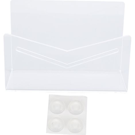 Porte-courrier de bureau en acrylique antidérapant transparent, idéal pour organiser le courrier, les lettres et les enveloppes, ainsi que les cartes de vœux. Parfait pour la maison, l'école ou le bur (1/5)