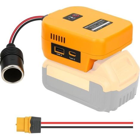 Akku-Konverter für Elektrowerkzeuge, 12-V-Zigarettenanzünderadapter, USB-A-auf-USB-C-Ladegerät, DeWALT 20-V-Akkuadapter, XT60-Ausgangskabel, Lithium-Netzteil (1/5)
