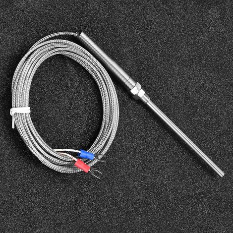 Sonde de température à thermocouple de type K, filetage M8, longueur 100 mm (1/5)