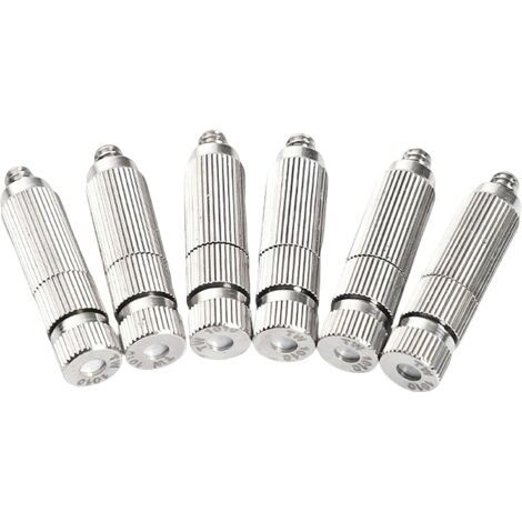 Lot de 50 buses brumisation en laiton, têtes buse pulvérisation haute pression, pièces brumisateur pour système refroidissement extérieur, serres, aménage 2 sections Orifice Dia 0.4mm 5 Sections (1/5)