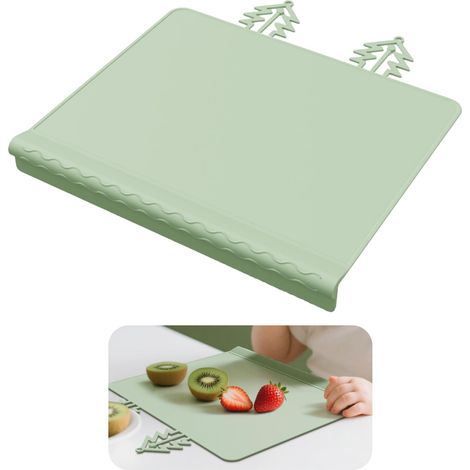 Silikon-Tischset für Babys – Grün – Kratzfester Tischschutz – Geeignet zum Essen, Malen und Spielen (1/5)