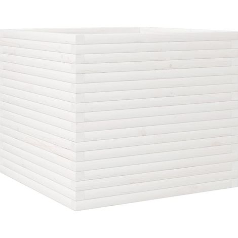 Maison Exclusive - Fioriera da Giardino Bianca 80x80x68,5cm Legno Massello di Pino