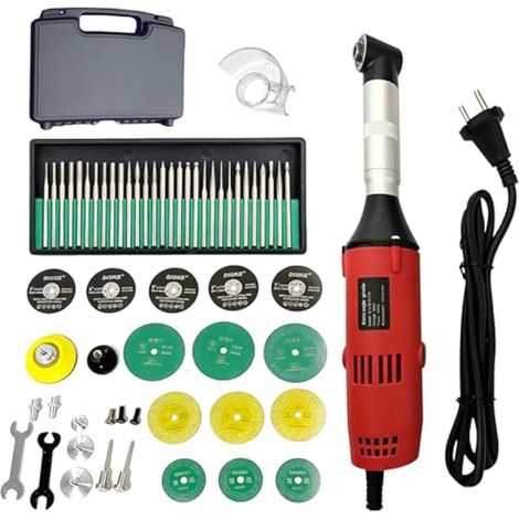 Coupe Carrelage Electrique 500W, Machine électrique de Nettoyage de Joints de Carrelage pour le Meulage Polissage Coupe Rouille Nettoyeur avec 20000 TR/Min 6 Vitesses Variables Angle de 90° (1/5)
