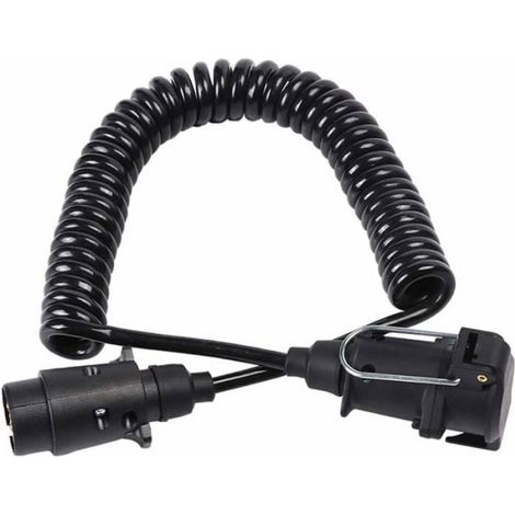 Prise Remorque 7 Broches - Câble Rallonge 2 M - Pour Caravane et Remorque - 12 V (1/4)