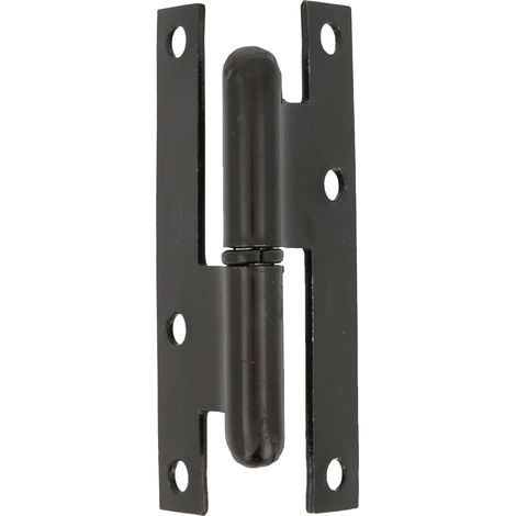 Pernio pala redonda 100x57 forja negro puerta interior izquierda (1/3)