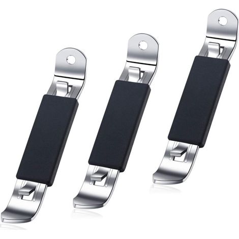 Lot de 3 décapsuleurs magnétiques en acier inoxydable classique avec aimant pour le camping et les voyages (1/4)