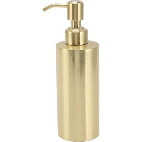 Distributeur de savon en acier inoxydable doré pour salle de bain et cuisine - Distributeur de savon pour les mains, de détergent ou de lotion (1/5)