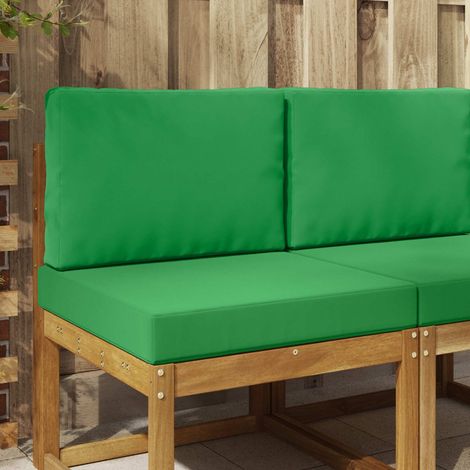 vidaXL Coussin de canapé d'extérieur 2 pcs Vert Polyester