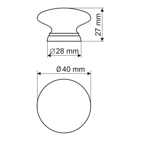 Bouton GD40, hêtre de Bavière, diamètre 40 mm (1/2)