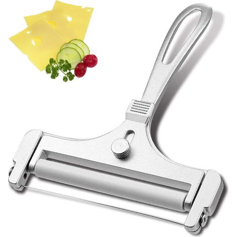 1 Trancheuse à fromage, épaisseur réglable, fil acier inoxydable, alliage de zinc, cuisine, sandwich (1/5)