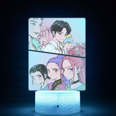Produit périphérique K-POP KPop Demon Hunters avec veilleuse télécommande 16 couleurs imprimée à l'intérieur. (1/5)