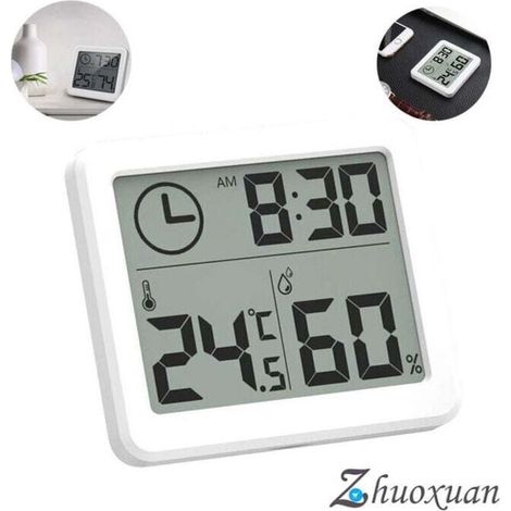 Thermomètre Hygromètre Intérieur Numérique à Haute Précision, Moniteur d'Humidité & deTempérature Portable pour Maison, Bureau (1/4)