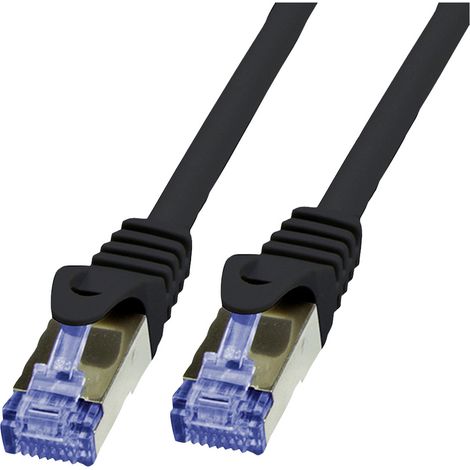 Value 21.99.0722 RJ45 Câble réseau, câble patch CAT 6a S/FTP 50 m noir 1 pc(s)