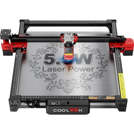 Grabadora láser CNC, corte de precisión de 90 W, compatible con software, paquete de 4 unidades, 90 W CK1-55, enchufe europeo. (1/2)