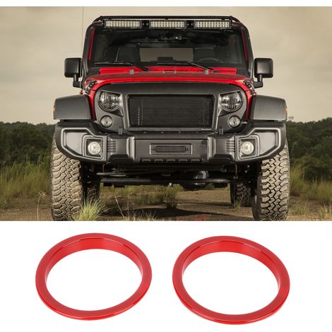 Calandre Jeep Wrangler 07-17 avec grille, sans trou de serrure, noire, 7 pièces (1/5)