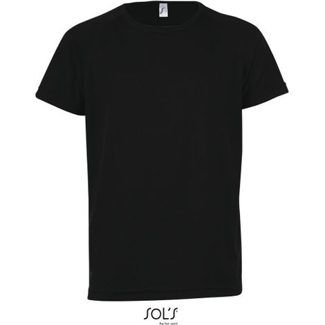 Camiseta Niños Mangas Raglán SOL'S SPORTY KIDS 10A Negro