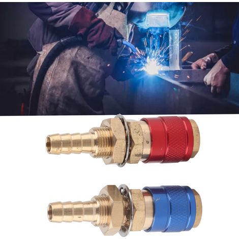 Connecteur rapide refroidi à l'eau et adaptateur à gaz pour torche de soudage TIG PTA DB SR WP 9 17 18 26, 8 mm. (1/5)