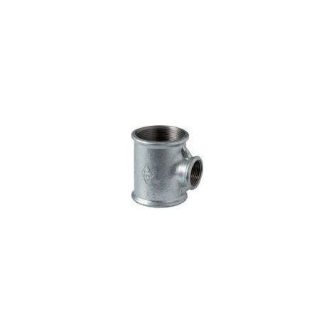 130R - Tee riduzione 3/4" x 3/8" x 1/2" in ghisa zincata 13005423