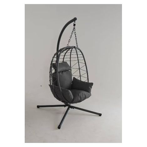 Rattan Hanging Basket Chair, Floating Lounger, Indoor