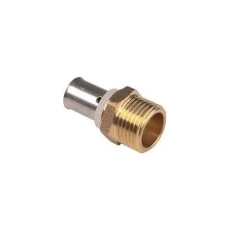 Raccordo maschio fisso multistrato in ottone nichelato 26x34/20mm