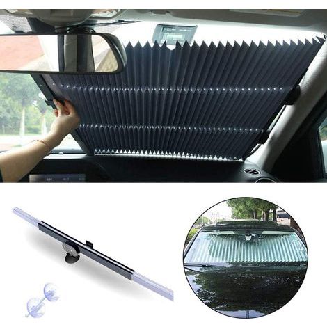 Pare-Soleil De Voiture Automatique Rétractable Pare-Brise De Voiture Pare-Brise Pliable Anti-Uv Pour Voiture Suv Camion Presque Toutes Les Voitures (46cm Rear Gear) (1/5)