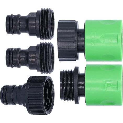 Connecteur Rapide d'irrigation de Jardin, Coupleur de Tuyau avec Filetage Mâle Femelle 3/4 NPT, Mamelon d'équipement d'arrosage en Plastique pour Pelouse et Jardin (1/5)