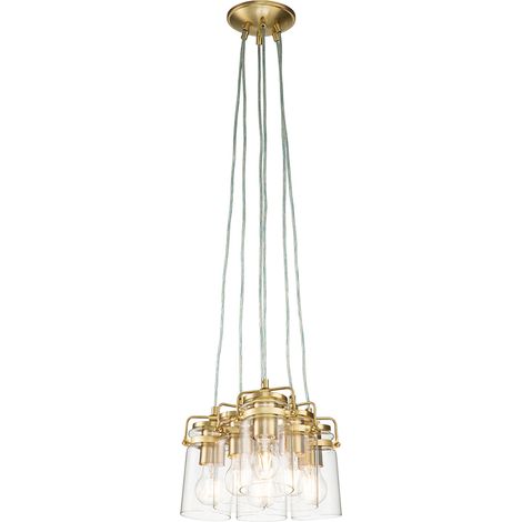 Elstead Kichler Brinley Lampada da soffitto a sospensione a grappolo in ottone spazzolato (1/5)