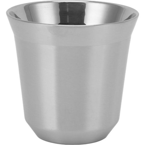 Doppelwandiger, isolierter Kaffeebecher aus Edelstahl 304, 80 ml, für Zuhause und Camping (1/5)