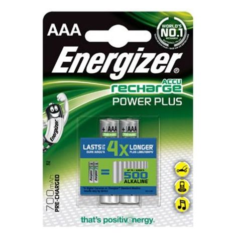 Energizer AAA/HR03 700 mAh Piles rechargeables pour appareils électroniques 2 pièces. (1/9)