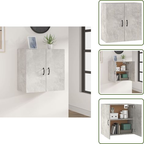 Armadietto grigio cemento - vidaXL Armadietto a Muro Grigio Cemento 60x31x60 cm Legno Multistrato -