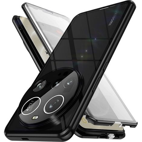 Funda para Xiaomi 15 Ultra, magnética, doble cristal, negra. (1/3)