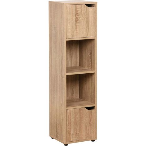 Estanterías - Estantantería Ivar 4 Compartimentos con 2 Puertas - Madera Natural