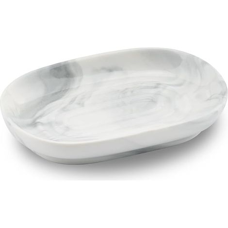 Porte-savon en céramique, porte-savon antidérapant effet marbre pour salle de bain, plateau porte-savon, support pour savon de douche, cuisine et lavabo