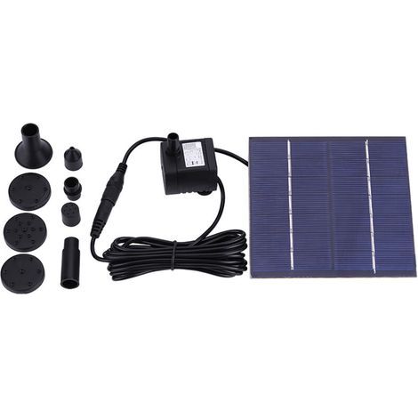 Muntra-Pompe à eau solaire pour fontaine, adaptée pour jardin, étang, piscine et aquarium (1/5)