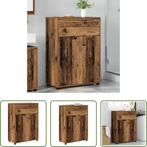Holz Schrank - Badezimmerschrank Altholz 72,5 x 36,5 x 100 cm Holzwerkstoff (1/5)