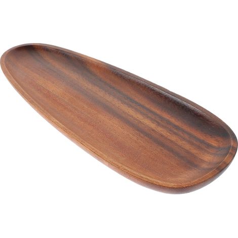 OUNONA Plateau de rangement présentoir à bijoux irrégulier en bois d'acacia résistant l'humidité et