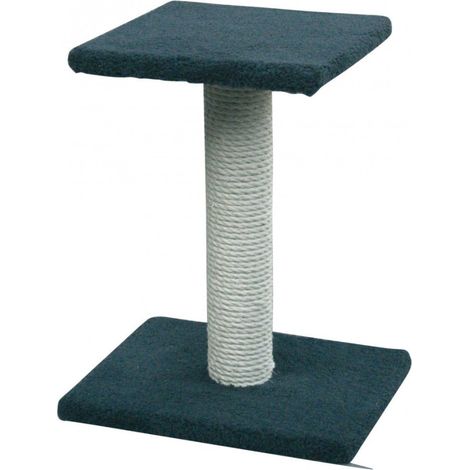 Trade Shop - Kratzbaum Tom, stabiler rechteckiger Standfuß, blau, maximaler Halt -