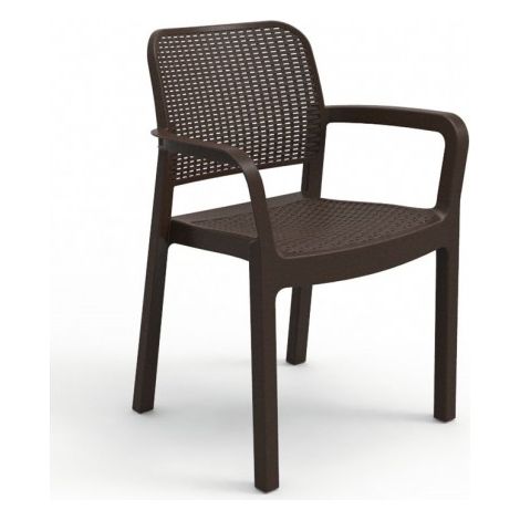 Allibert Samanna silla de jardín marrón diseño moderno