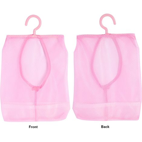 Sac de Rangement en Filet Suspendu Rose pour Salle de Bain, Chaussettes, Sous-vêtements et Soutiens-gorge (1/5)