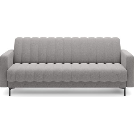 Canapé lit ROMY – Design moderne avec coffre de rangement intégré-Gris clair (1/5)