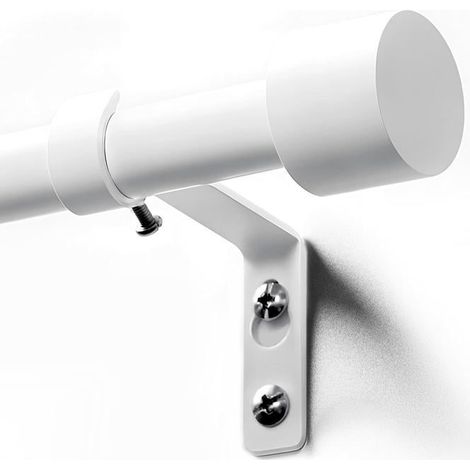 Tringle à rideaux extensible 1 pièce Métal blanc 16-19 mm Réglable de 76 à 399 cm sans perçage Salon (1/5)