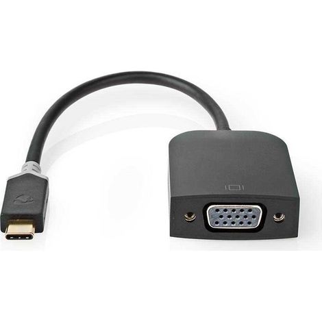 Adaptador usb c usb 32 generacion 1 usb c macho vga hembra 15p 1920x1200 020m redondo chapado en oro pvc antracita caja de ventana con cerradura euro