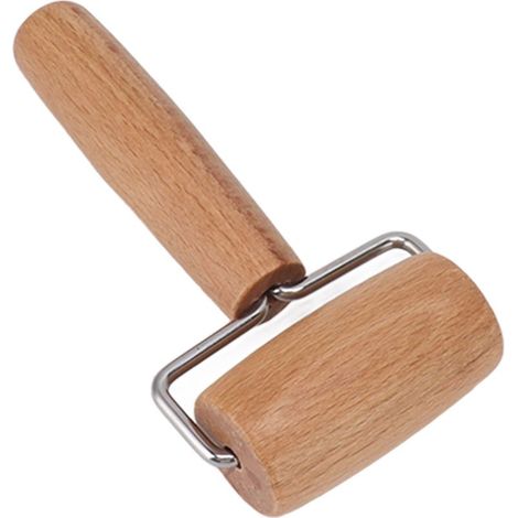 1 rouleau à pâte en bois, épaisseur uniforme, en hêtre et acier inoxydable 410, pour biscuits pizza tartes nouilles (1/5)