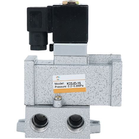 Électrovanne G1/2 po à coupure, 2 positions, 3 voies, alliage d'aluminium K23JD-15DC24V (1/5)