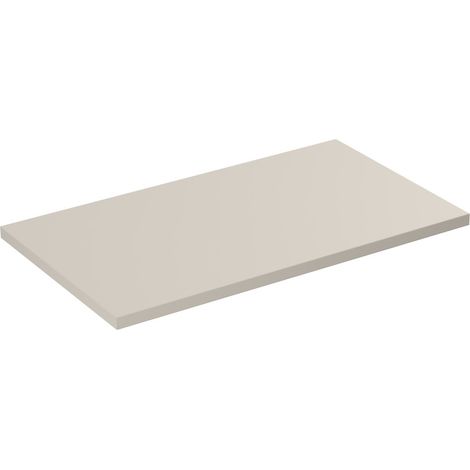 Piano lavabo NOXERA – 80 cm – Beige opaco – Da appoggio – Design elegante e compatto
